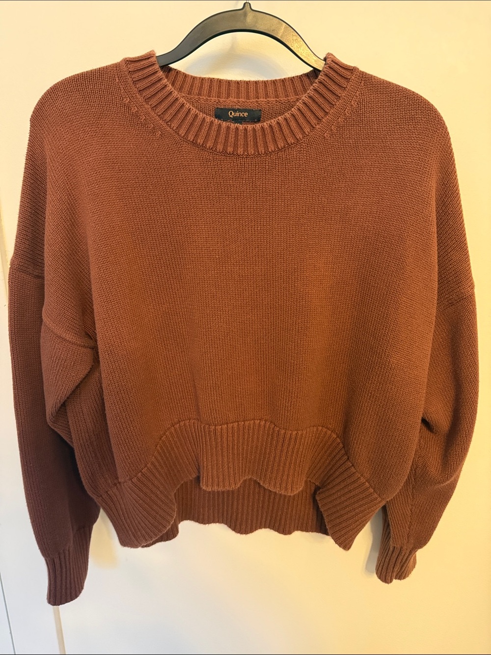 Quince 100% Organic Cotton Boyfriend Crew Sweater